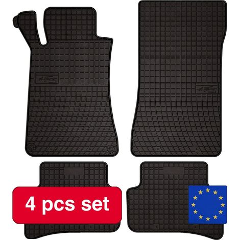 Tapis de voiture en caoutchouc, sur mesure, construction durable, noir (1/5)