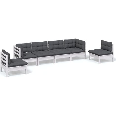 Maison Exclusive - Juego de muebles de jardín 6 pzas y cojines ma (1/5)