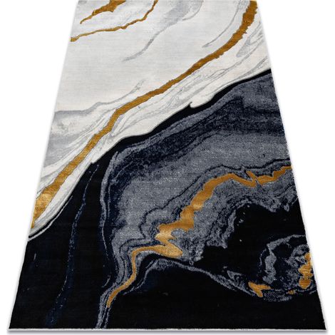 Exklusiv EMERALD Teppich 1017 glamour, stilvoll Marmor dunkelblau / gold blue 160x220 cm