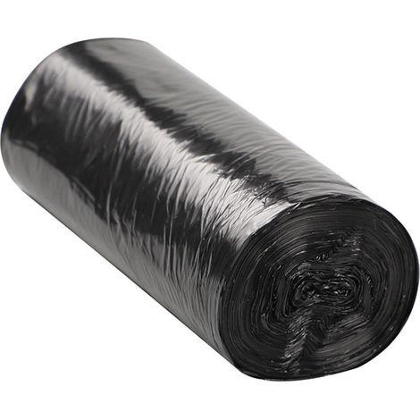 Sacs poubelle en plastique multi-usages, sacs poubelle épais et résistants aux déchirures pour la maison, le bureau et la cuisine, format rouleau, noir (1/5)