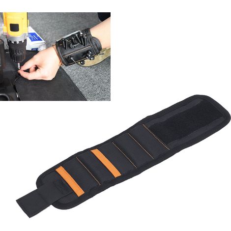 Schwarze Elektrikertasche mit 5 Fächern und einer Doppeltasche mit 20 magnetischen Handschlaufen (1/5)