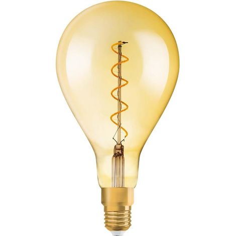 1 Ampoule LED Filament Spirale E27 Forme Spéciale 160mm Or Ambre Blanc Chaud 2000K 5W Intérieur