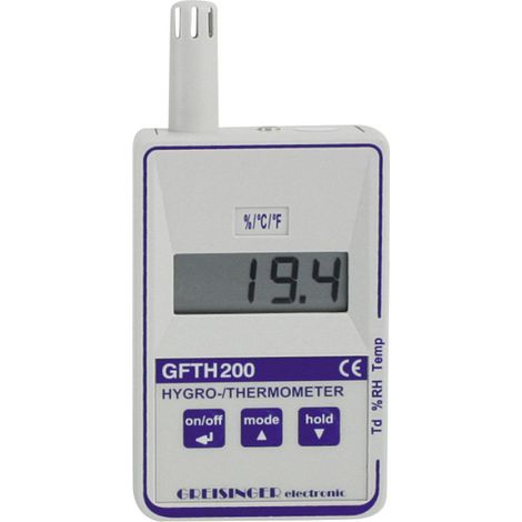 Greisinger GFTH 200 Luftfeuchtemessgerät (Hygrometer) 0 % rF 100 % rF Taupunkt-/Schimmelwarnanzeige