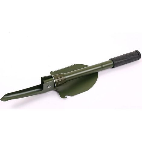 Pelle de Camping Pliable en Acier Carbone Multifonctionnelle avec Sac de Rangement pour Randonnée et Survie (1/5)