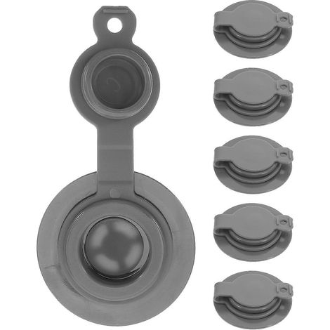 Lot de 6 valves de rechange pour sacs de compression, couvercles de valve pour sachets sous vide - Pièces en TPU - Diamètre intérieur 17 mm (1/5)