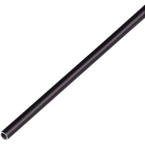 ALBERTS Rundrohr, Alu schwarz elox., LxØxS 1000 x 8 x 1 mm