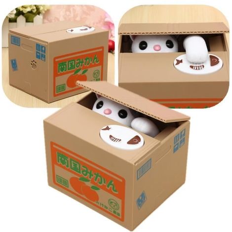 Tirelire Mignon Kitty Chat Monnaie Économiser l\'Argent Coin Box Cadeau Pr Enfant (1/4)