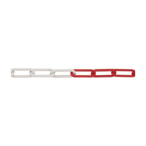 M-POLY Sichtkette 8mm rot-weiß Polyethylen 25m Bundlänge Moravia (1/4)