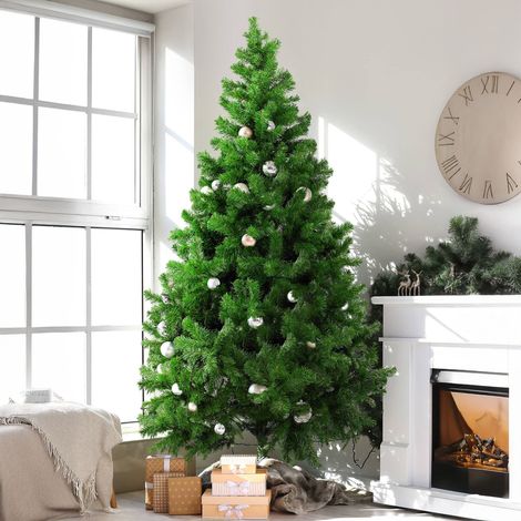 Dmora - Weihnachtsbaum Riccardo, extra dicker Kunstbaum, Baum in echter PVC-Optik, 554 Äste, Höhe 180 cm (1/5)