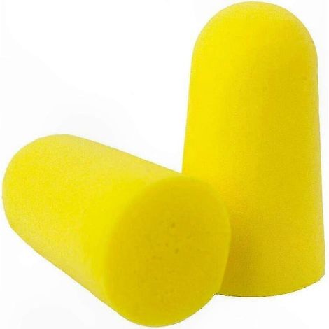 Bouchons d'oreilles en mousse souple (20 paires), réduction de bruit pour sommeil, étude, travail, voyage et chantiers (1/5)