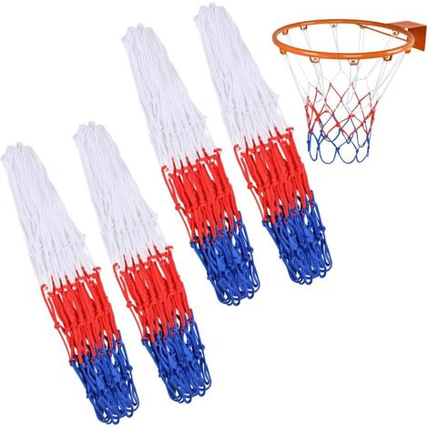 Multicoloured Heavy Duty Outdoor Basketball Net with 12 Loops, Basketball Net for Indoor and Outdoor Use, 3.5 mm (1/5)