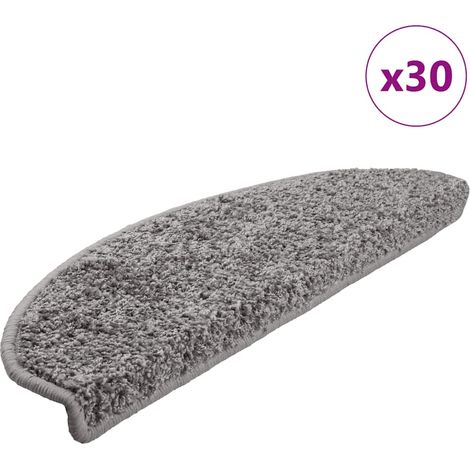 Stufenmatten 30 Stk. 65x21x4 cm Grau Halbrund Groß