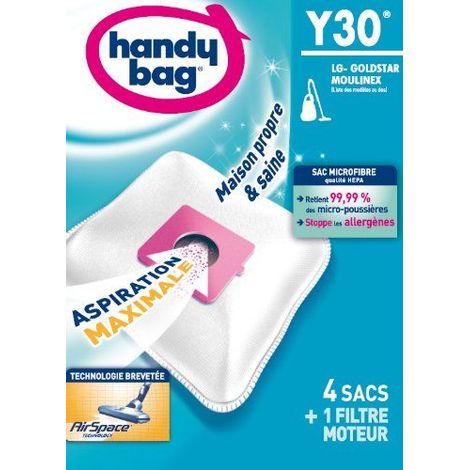 HANDY BAG - Sac aspirateur handy bag non tissé x4 moulinex y30 (1/5)