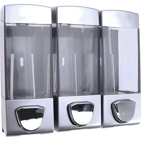Duschshampoo-Spender, Flüssigseifenspender, wandmontierter manueller Handseifenspender, Pumpe, Behälter für Shampoo, Lotion, Duschgel, für Toilette, Badezimmer (1/5)