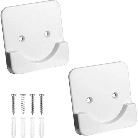 Lot de 2 supports adhésifs pour tringle à rideau de douche, fixation murale, support de tension pour tringle de penderie (1/5)