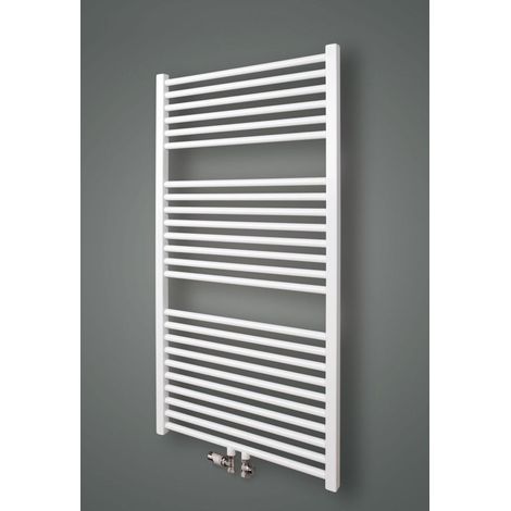 Schulte Badheizkörper Turbo 113,5 x 60 cm weiß 627 Watt Anschluss seitlich Heizkörper