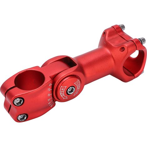 Potence de Vélo 31.8x110mm 60° Réglable pour VTT et Vélos de Route, Tige de Guidon Riser Rouge (1/5)