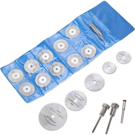 20 mini disques de coupe HSS pour tranches circulaires et transversales-Silver