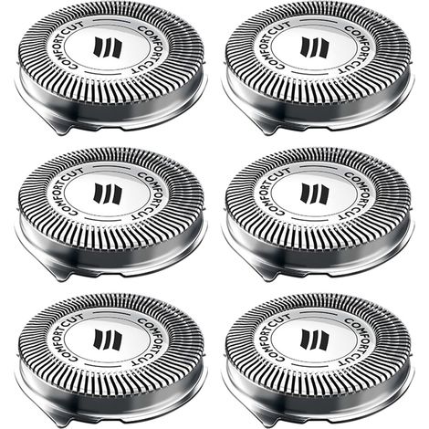 Têtes de rasoir de rechange SH50 (6 pièces), compatibles avec les rasoirs électriques Philips SH30, SH50, S500, S5000 et S5050 (non originales) (1/5)