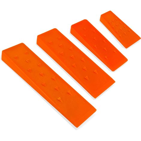 Spaltkeile / Fällkeile Kunststoff 4er-Set schlagzäh orange Nachsetzkeil (1/5)
