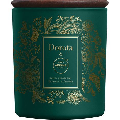 Dorota & Aroma Duftkerze für Zuhause, Geranie mit Limette, 150 g