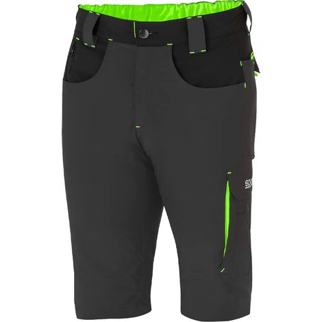 Sparco 02428GSVF Bermuda Leichte technische Shorts Laredo Black Green XL