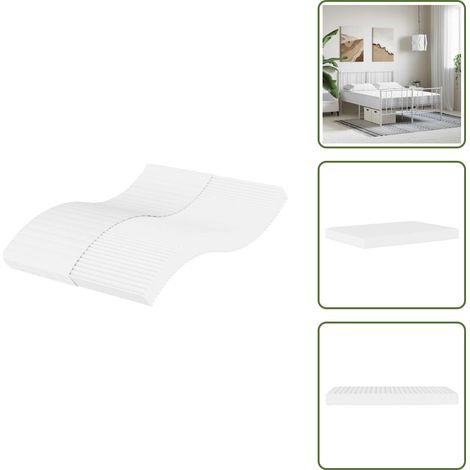 vidaXL Schaumstoffmatratze Weiß 120x220 cm Härtegrad H2 H3 (1/5)