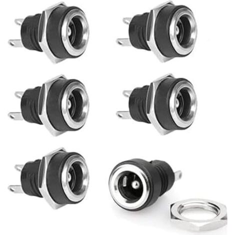Packung mit 6 DC-Buchsen (5,5 x 2,1 mm), 2-polig, für DC-Einbaumontage (1/4)
