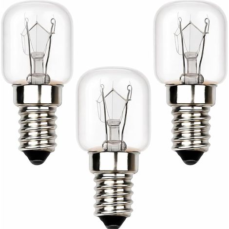 3 Unité E14 Ampoule Four, T22 25W Lampe de Four Résistante à 300 Degré 2700K Blanc Chaud AC220V-240V, Petite vis Edison Ampoule Lampes pour Micro-ondes Four Lampe à Sel Hotte de Cuisine Réfrigérateurs (1/5)