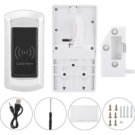 Serrure électronique intelligente à induction numérique pour armoires, casiers, sauna, spa, salle de sport (Argent) (1/5)