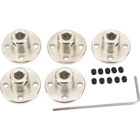 5PCS Accouplement à Flasque RC en Acier, Diamètre Intérieur 5mm pour Moteur et Arbre Guide (1/5)
