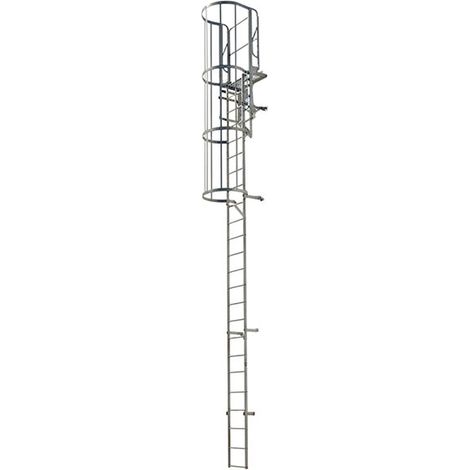 Scala gabbia acciaio zincato- Alt. raggiungibile 1,96 a 2,60m - CRINO-SF-AG-2/CF
