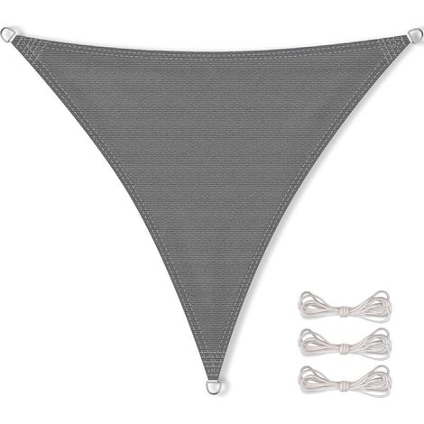 CelinaSun Sonnensegel für Garten/Balkon, atmungsaktives HDPE-Polyethylen, Dreieck, 4,6 x 4,6 x 4,6 m, Anthrazit (1/5)
