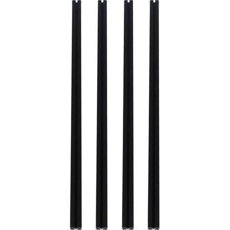 Profilé d'extrusion d'aluminium, fente 4040 T, norme européenne, Rail linéaire anodisé, pièce d'imprimante 3D CNC, bricolage, 39,4 pouces, 1000mm, noir, 4 pièces