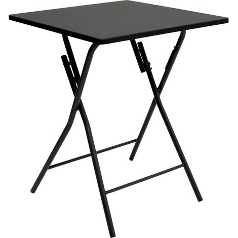 Mesa plegable negra 60x60x75cm (1/5)