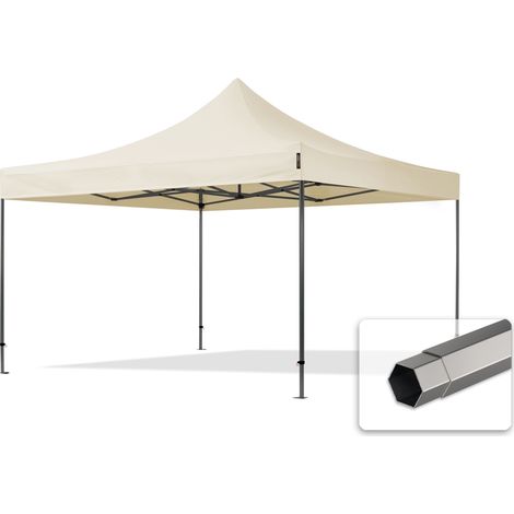 4x4 m Tonnelle pliante Acier, PES 750, crème (1/5)