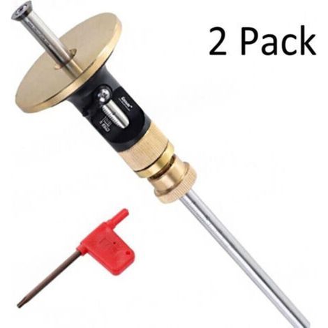 Marking gauge, with wheel for soft and hard woods, screwdriver included (B), safety lock, micro-adjustment function (Set of 2) (1/5)