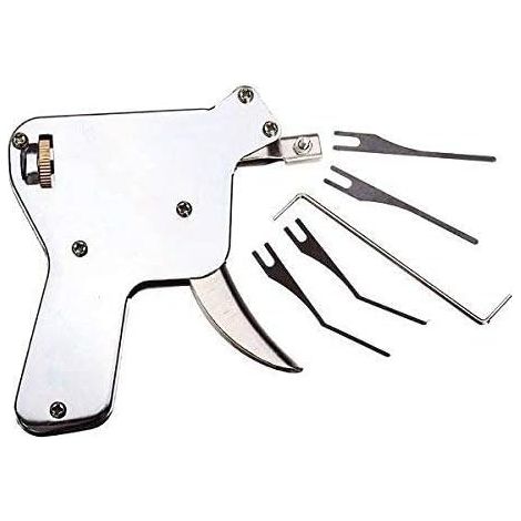 Serbia – Pistolet ouvre-serrure pour serrurier – 4 lames de choix – Clé de tension incluse – Ressort puissant pour verrous à goupille