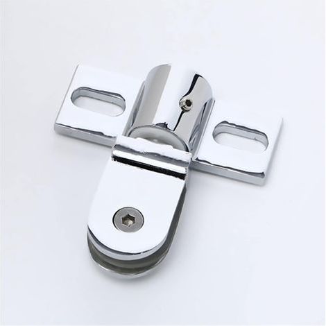 Cerniera per porta in vetro, morsetto per bagno, cerniere girevoli, supporto in vetro, accessori per porta doccia, morsetto per porta in vetro, morsetto superiore e inferiore in acciaio inox (1/5)