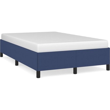 Cadre de lit bleu 120x190 tissu (1/5)