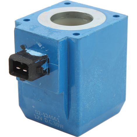 Bobine électromagnétique 02 124661 12V 30W, à broches rondes, remplacement pour vanne Eaton, compatible avec solénoïde, pièce détachée robuste. (1/5)