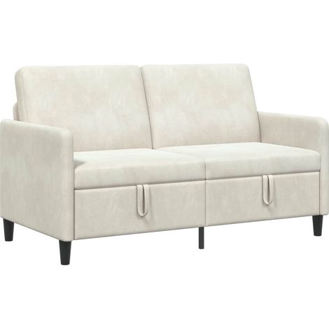 Sofa mit Stauraum Creme 152 x 78 x 87 cm Polyester vidaXL