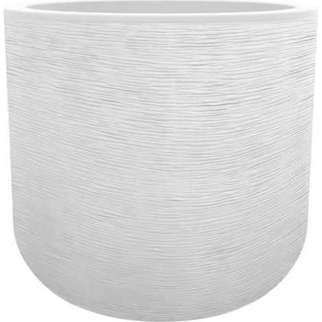 Vaso rotondo Graphit Up 50 cm - Bianco Ceruso
