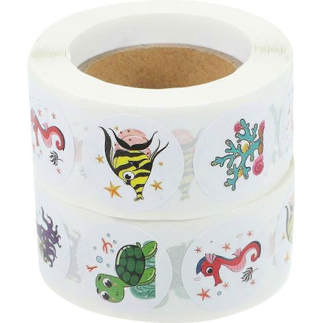 Deux rouleaux d'autocollants d'encouragement en forme d'animaux peuvent être utilisés pour motiver les enfants à faire leurs devoirs ou comme décorations de cadeaux, comme le montre l'image 1. (1/5)