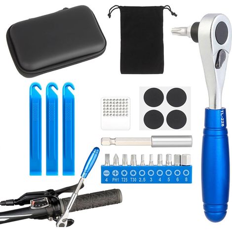 Ensemble d'outils à cliquet, kit de tournevis d'entretien – Clés cliquet professionnelles pour réparation automobile et usage domestique - (1/5)