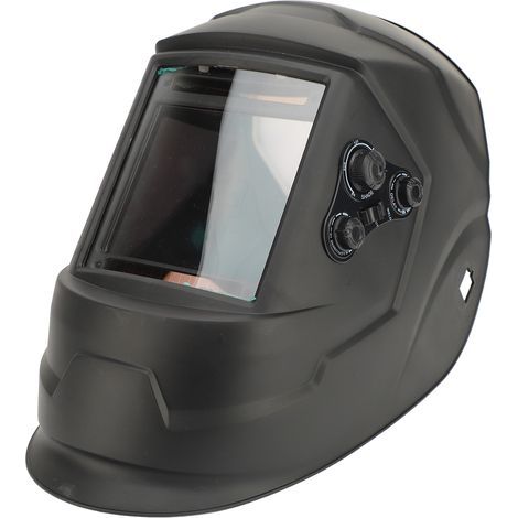 Automatic welding mask, large welding helmet with True Color filter, 4 arc sensors and automatic solar-powered variable shade for TIG/MIG welding (black) (1/5)