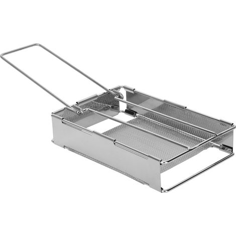 Grille-pain pliable en acier inoxydable, portable, pour pique-nique en extérieur. Plateau à toasts. (1/5)