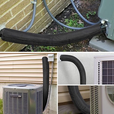 Gaine d’isolation triple pour tuyaux HVAC – Tissu Oxford 600D résistant – Protection solaire et thermique – Installation rapide sans outil (1/4)