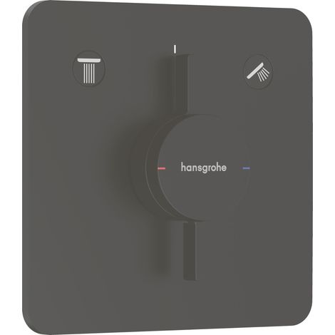Hansgrohe DuoTurn Q - Grifo empotrado para 2 dispositivos, negro mate 75414670 (1/2)