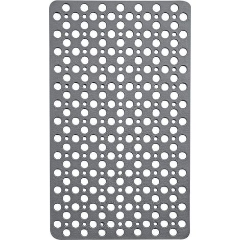 LaBlanc – Rutschfeste Badematte, wasserdicht und sturzfest, grau, 75 x 43 cm
